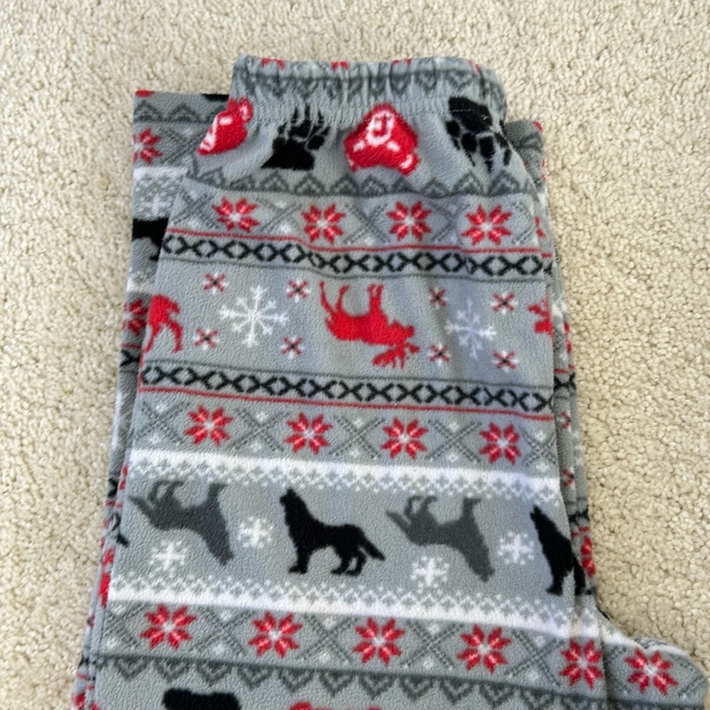 Boys fleece pajama bottoms size large 10/12